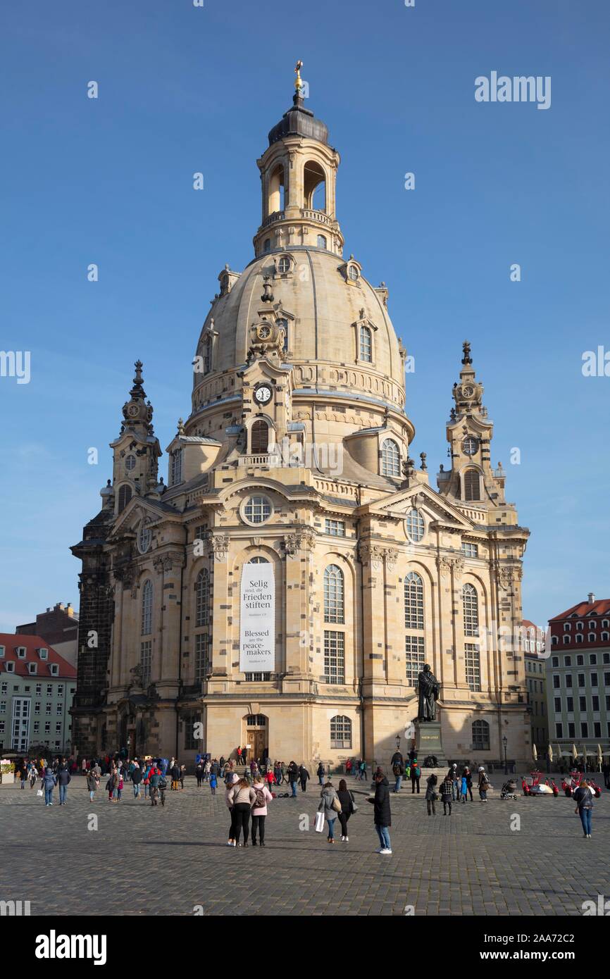 Kirche Unserer Lieben Frau in Dresden, Sachsen, Europa Stockfoto