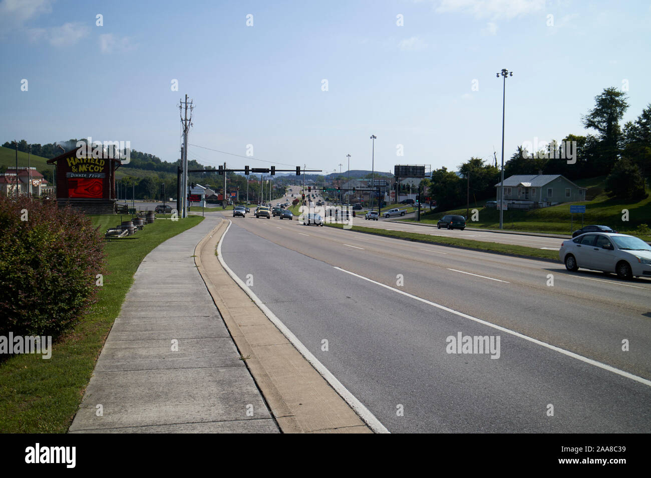 Parkway us441 bis Pigeon Forge Tennessee USA Stockfoto