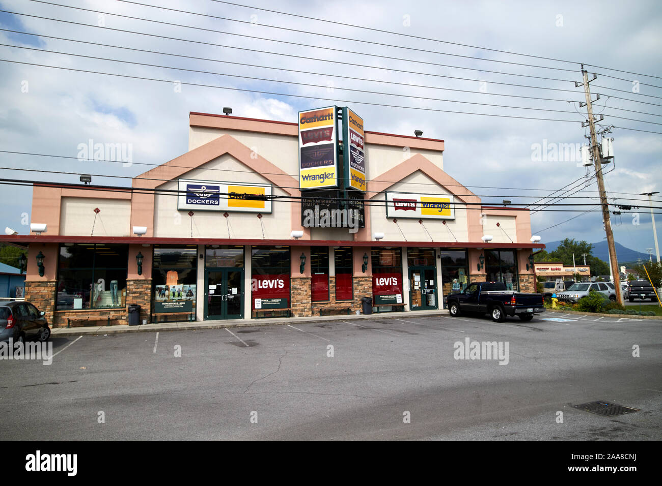 Kleidung und Jeans-shop Outlet auf uns 441 Pigeon Forge Tennessee USA Stockfoto