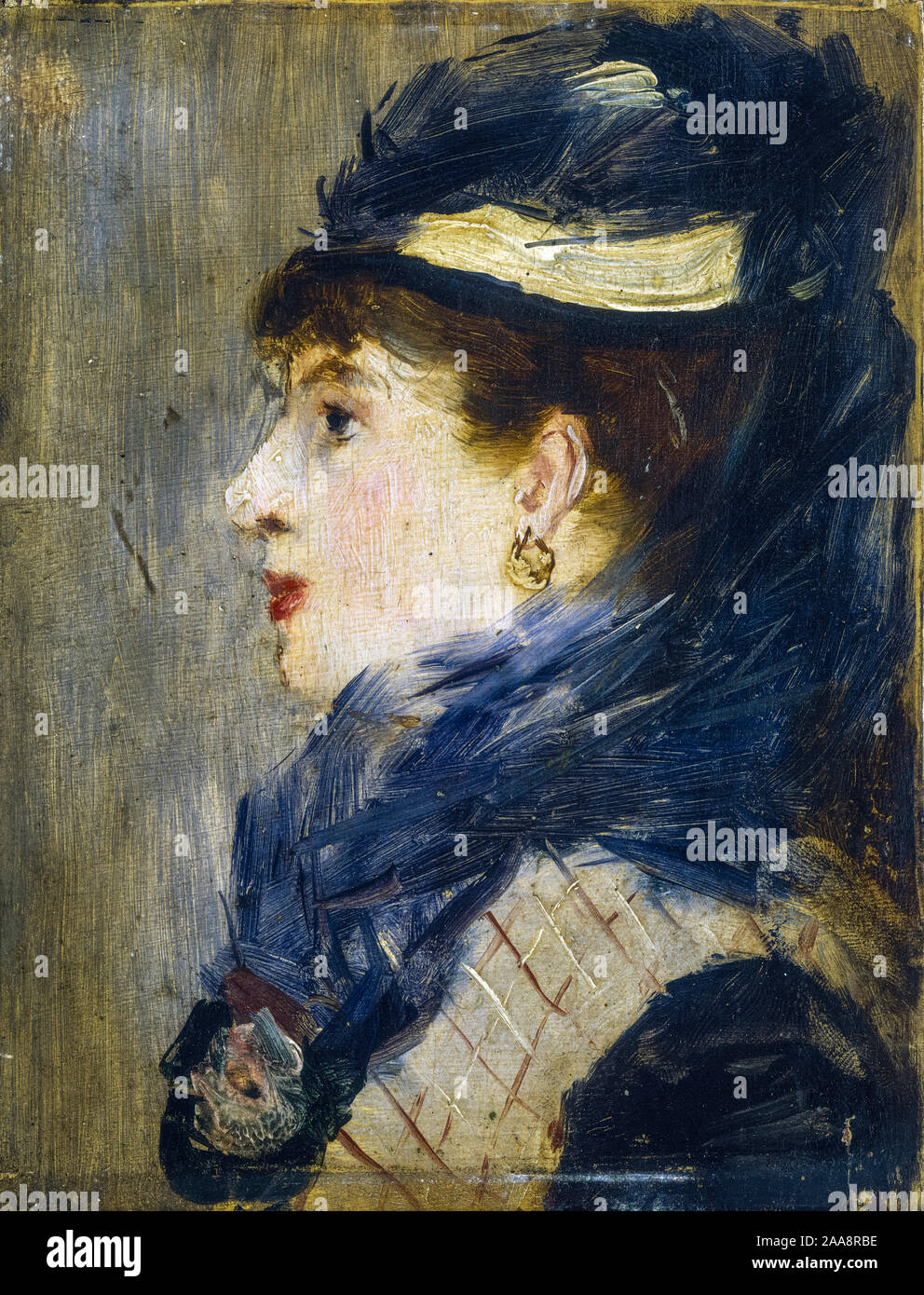 Edouard Manet, Bildnis einer Dame, Portrait Malerei, ca. 1879 Stockfoto