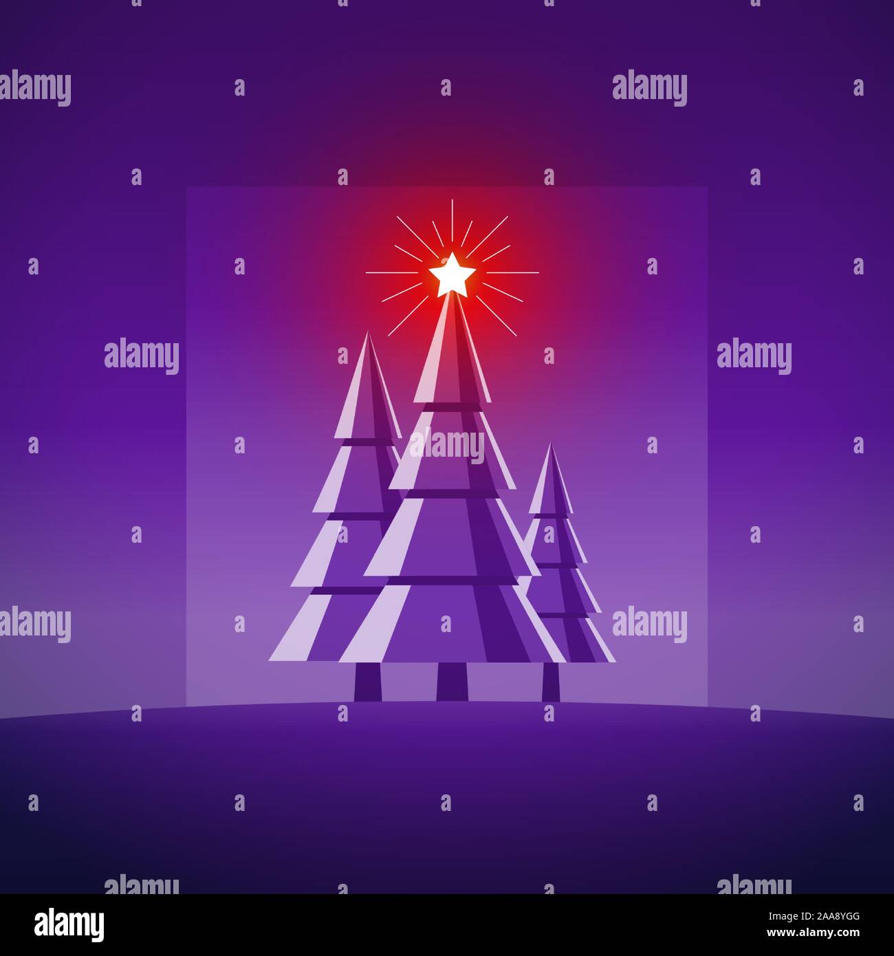 Dekorative Christmas Tree Design. Elemente werden auf separaten Ebenen im Vektor Datei befindet. Stock Vektor