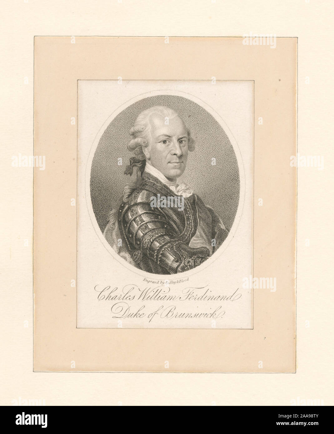 EM2883 Graviert von Ridley & Blut.; Karl Wilhelm Ferdinand, Herzog von Braunschweig. Stockfoto