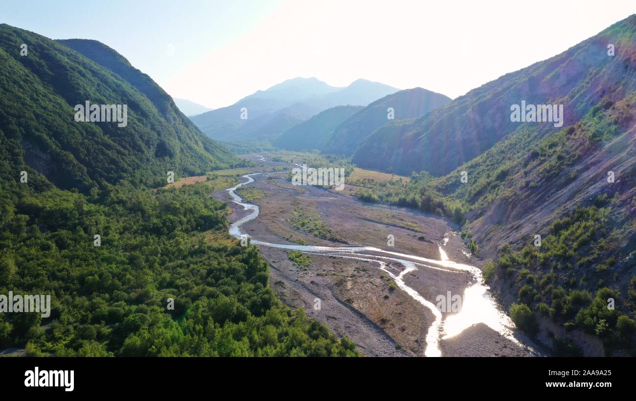 Der Bereich der Trias Gips erstreckt sich über 10 km entlang der oberen Tal der Secchia River zwischen den Castelnovo ne' Monti und Villa Minozzo Stockfoto