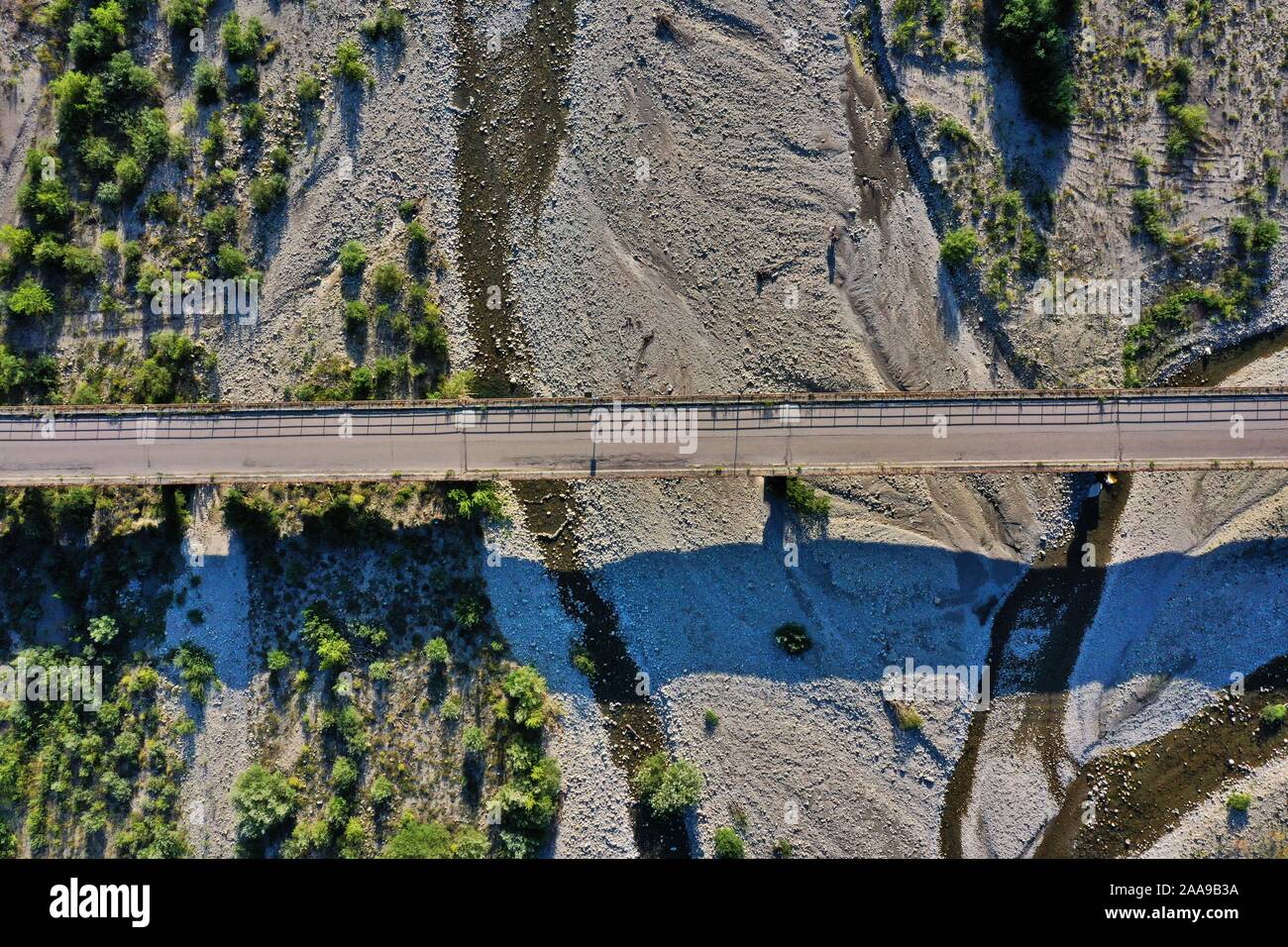 Der Bereich der Trias Gips erstreckt sich über 10 km entlang der oberen Tal der Secchia River zwischen den Castelnovo ne' Monti und Villa Minozzo Stockfoto