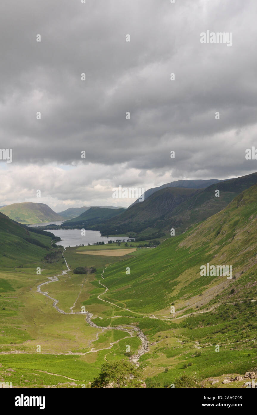 Warnscale unten und Buttermere, Cumbria Stockfoto