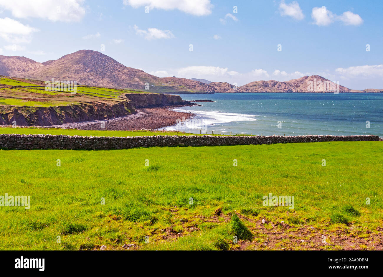 Ring of Kerry Landschaft in der Nähe von Waterville, Irland Stockfoto