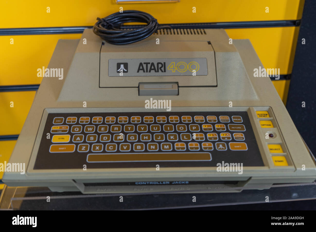 Einen Atari 400 Computer, Retro Computer aus den 70er Jahren Stockfoto