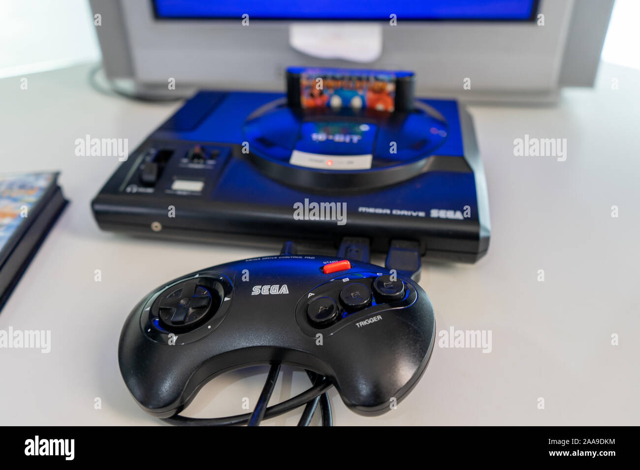 Drive Sega Meda-spiele Konsole aus den 80er Jahren Stockfoto