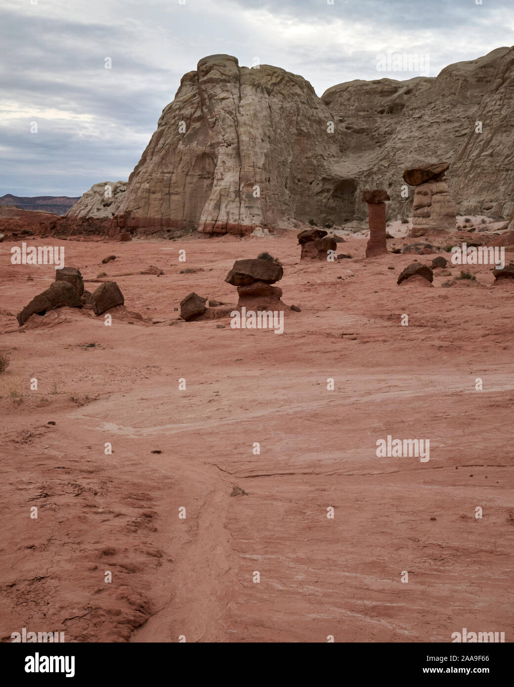 Rimrock Fliegenpilz Hoodoos in den Badlands von Utah, USA Stockfoto