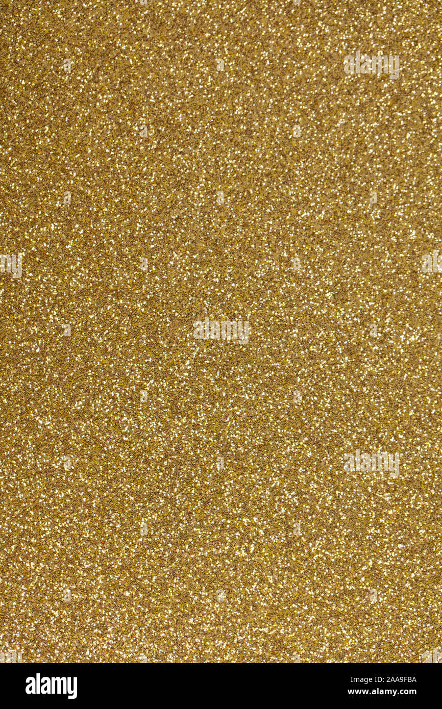 Gold Glitzer Textur. Vergoldete Papier für Hintergrund Stockfoto