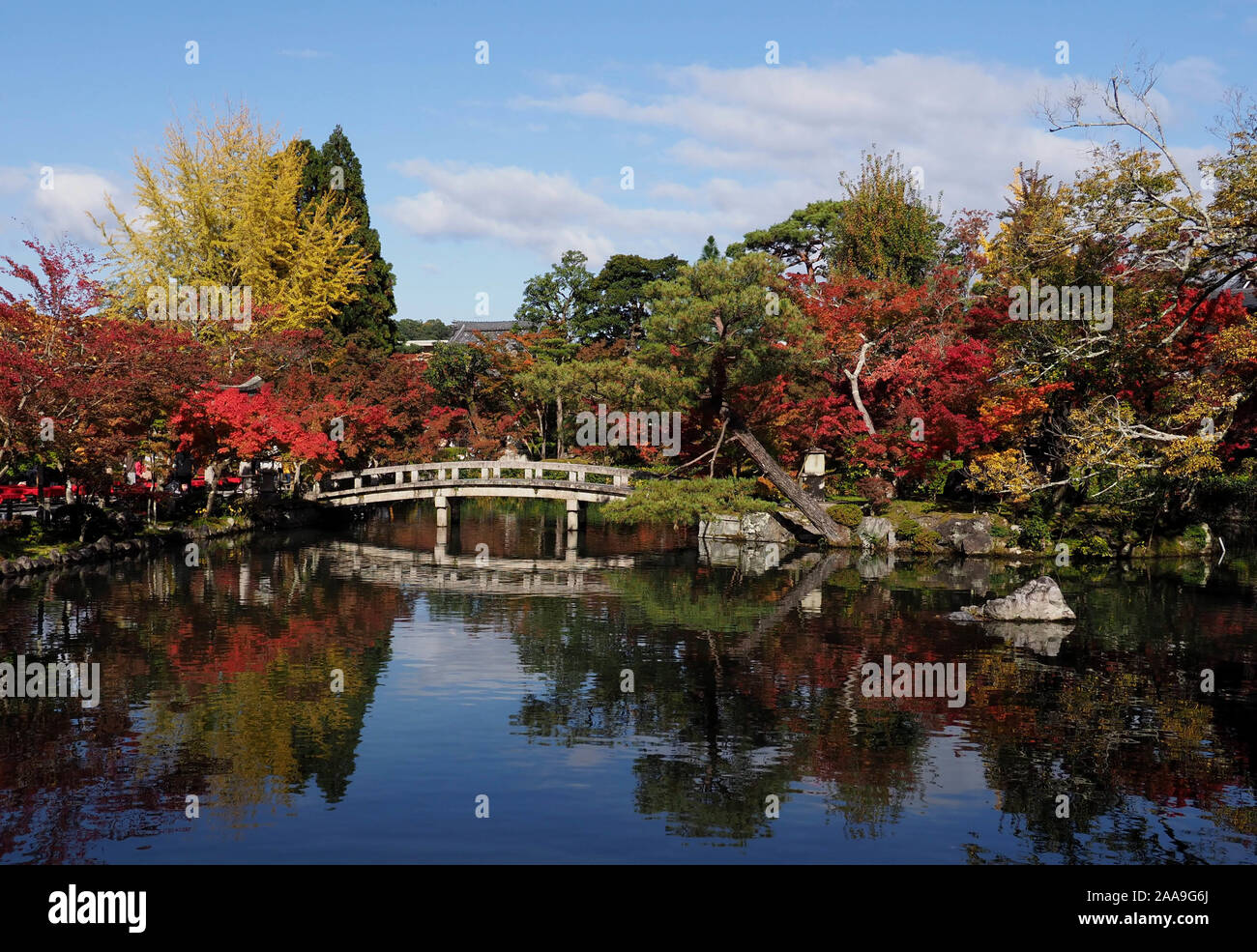 Herbst Laub und Farben in Eikan-do Zenrin-ji Tempel und Garten in Kyoto, Japan. Stockfoto