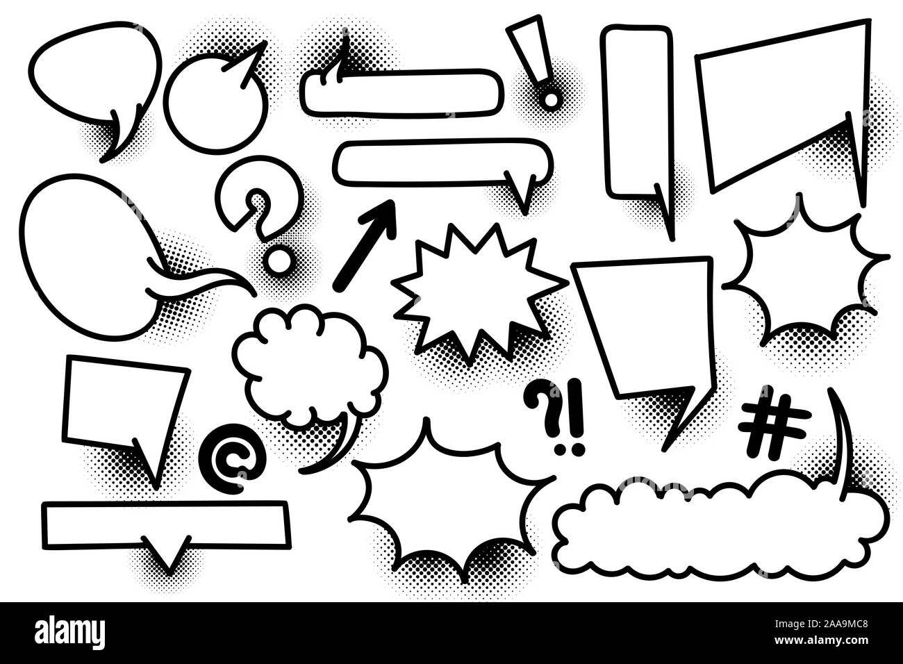 Comic Text Sprechblase Stock Vektor