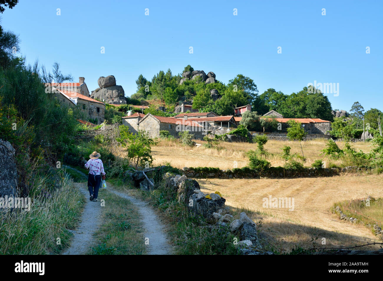 Das ländliche Dorf Sirvozelo. Nationalpark Peneda Geres, Portugal Stockfoto
