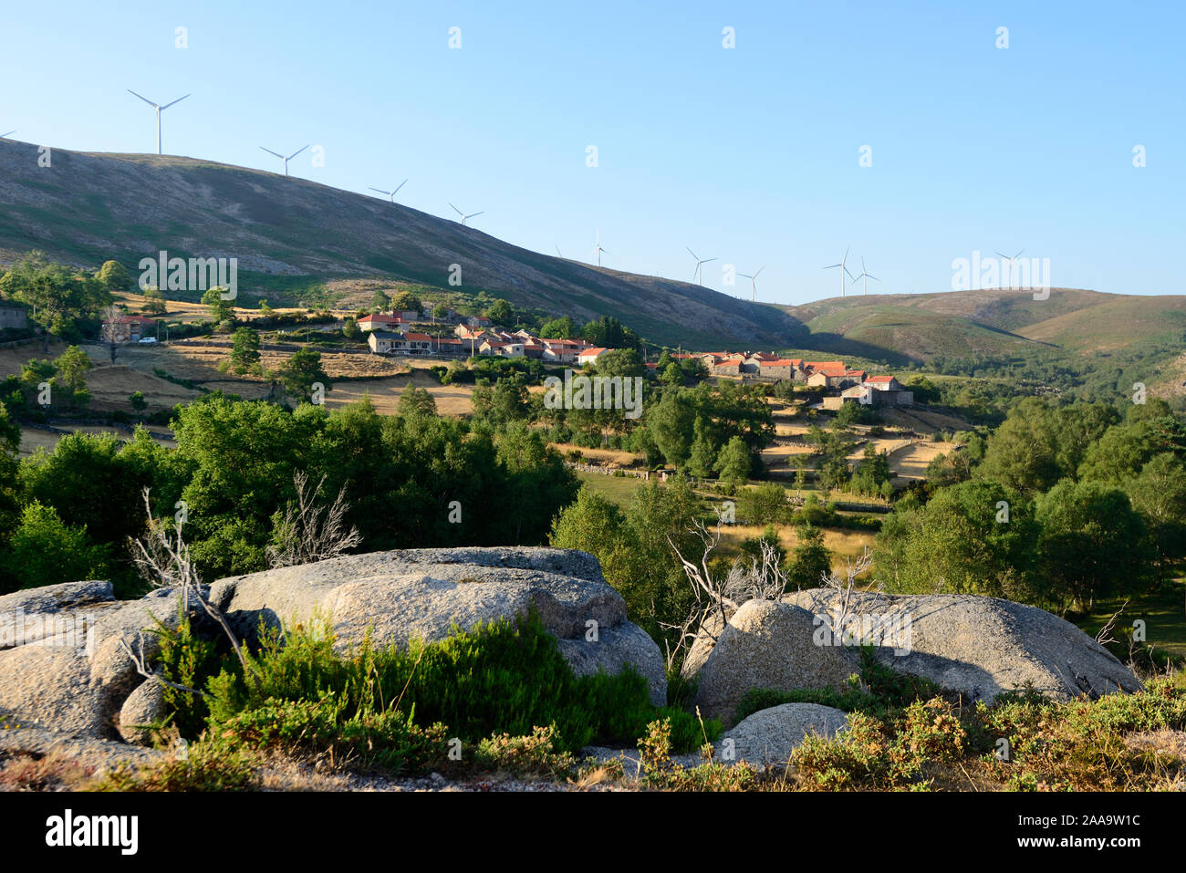 Das ländliche Dorf Branda Dos Homens. Nationalpark Peneda Geres, Portugal Stockfoto
