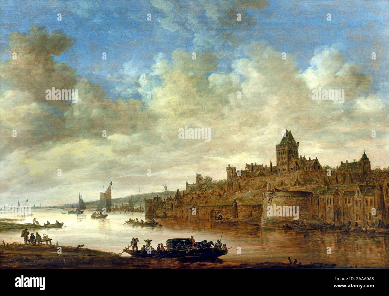 Anzeigen von Nijmegen 1649 Jan van Goyen 1596 - 1656 Niederlande Die Niederlande Stockfoto