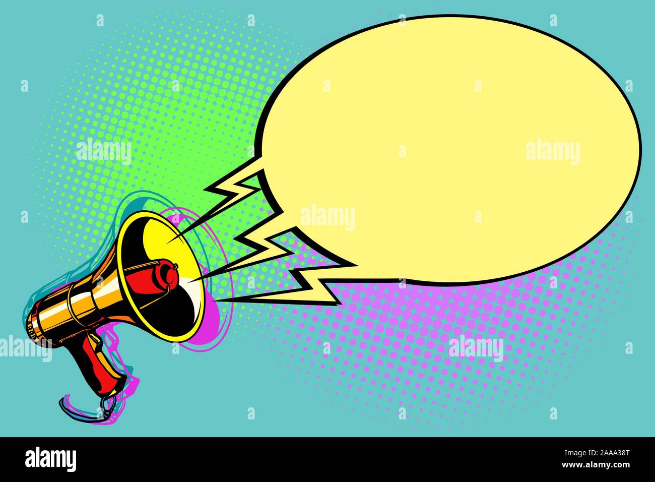Megaphon Ankündigung Werbung Stock Vektor