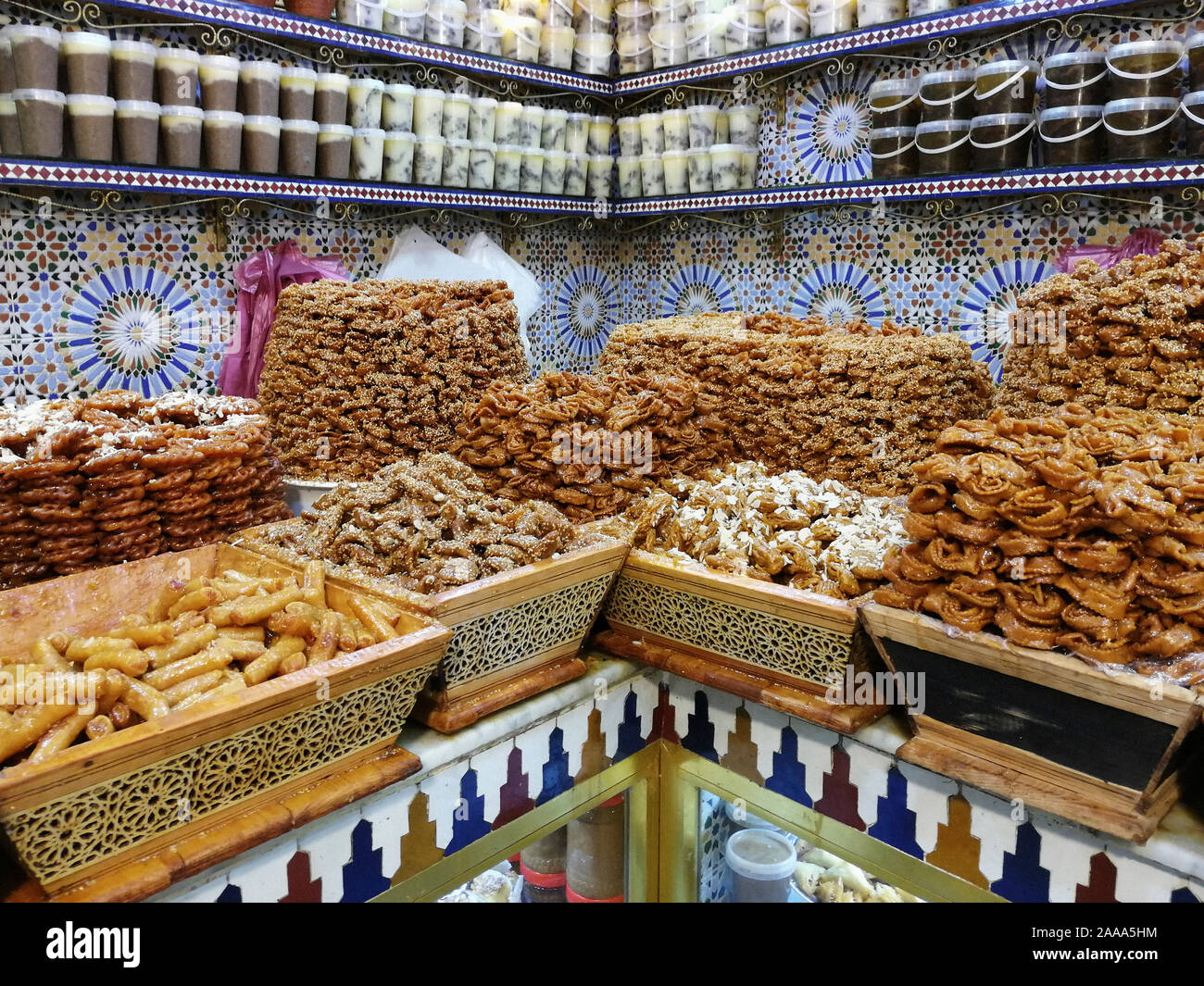 Marokko, Fes, Süßwaren Stockfoto