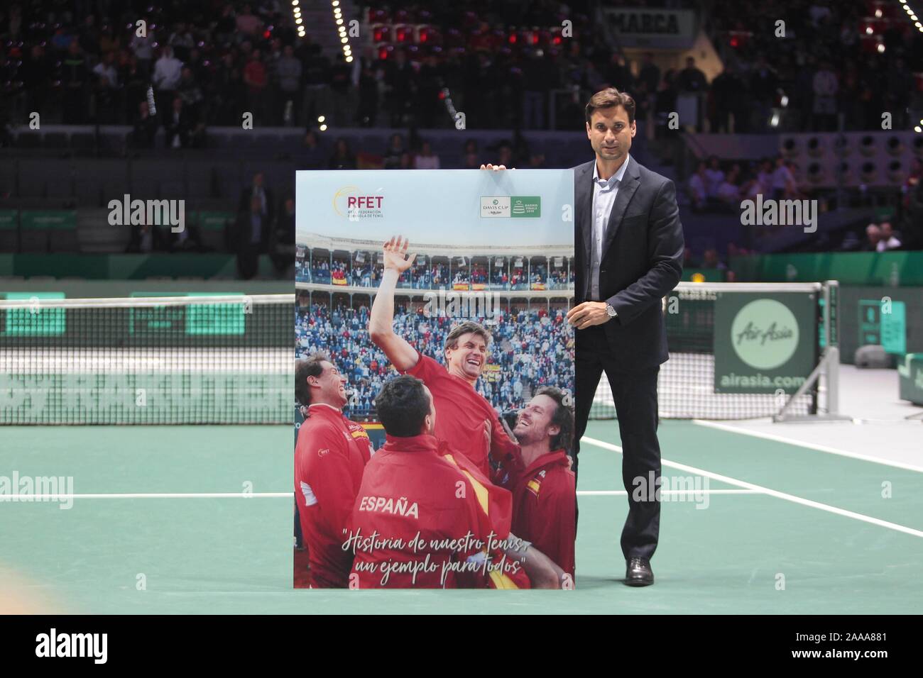 DAVID FERRER IM DAVIS CUP MATCH SPANIEN gegen Kroatien. Mittwoch, 20 NOVEMBER 2019 Cordon drücken Sie Stockfoto