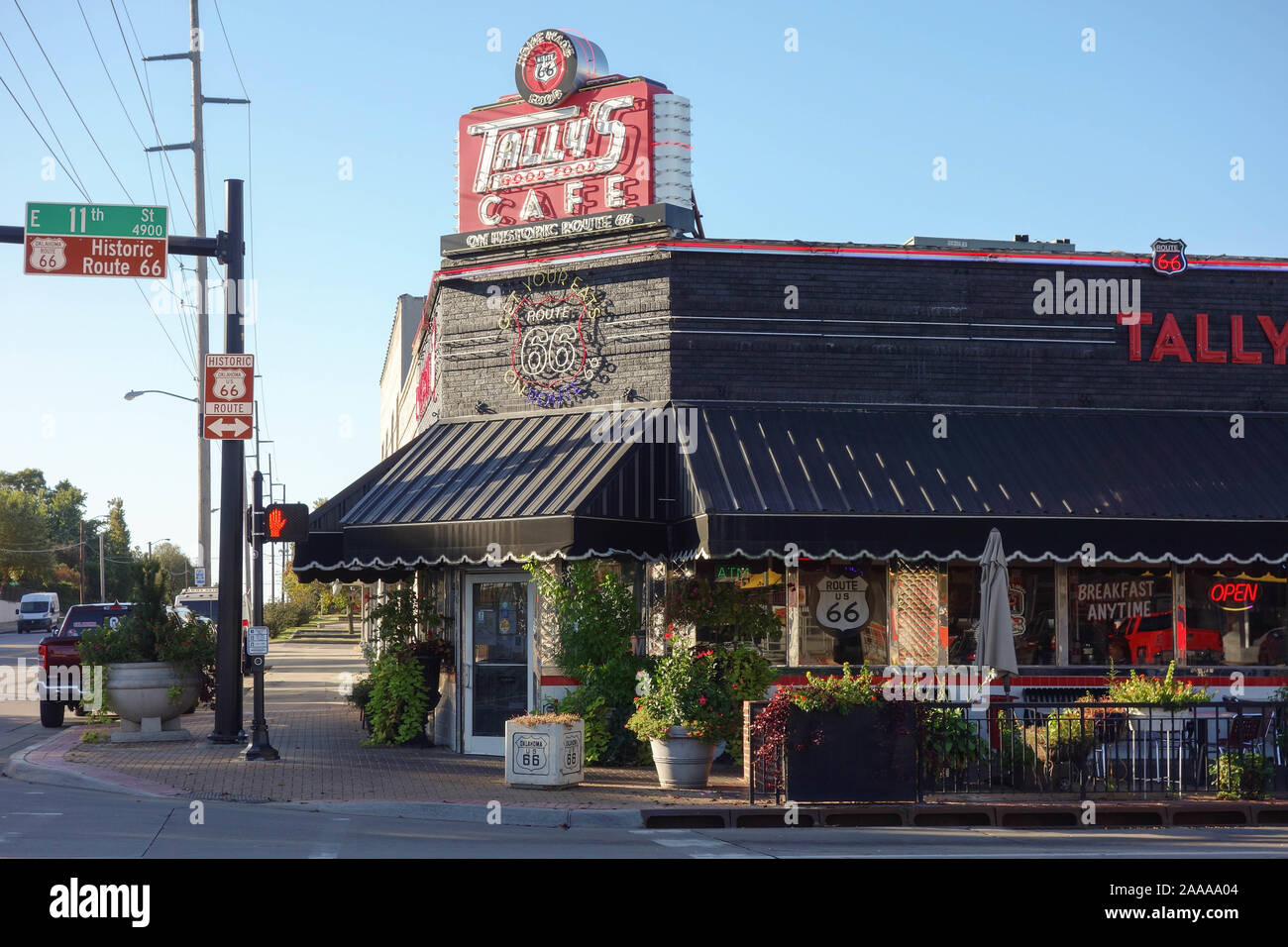 Der Tally gutes Essen Café auf der Route 66 in Tulsa, Oklahoma Stockfoto