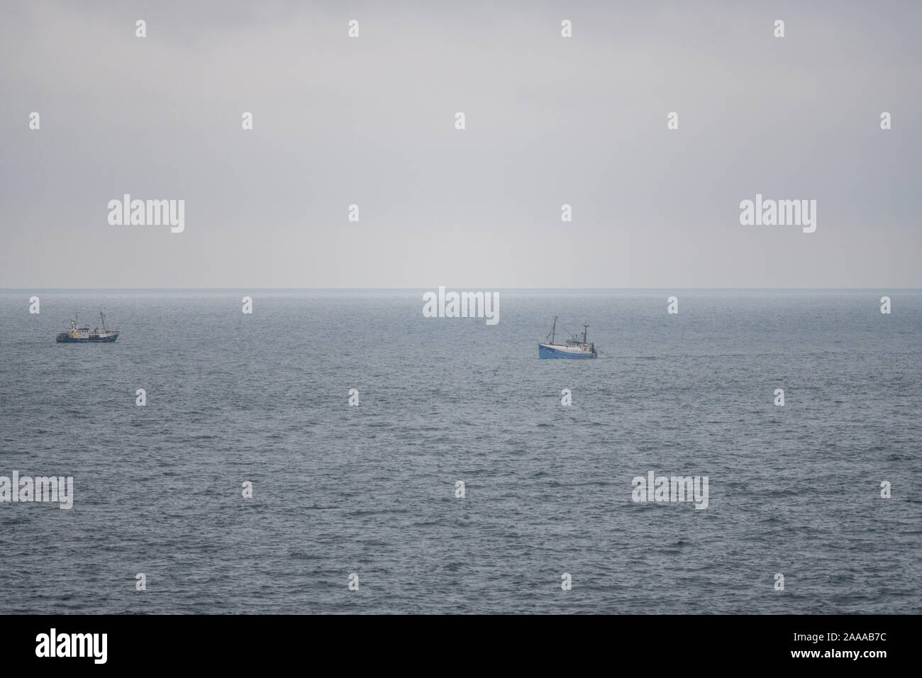 Angeln boote Angeln für lecker Fisch in der Nordsee Stockfoto
