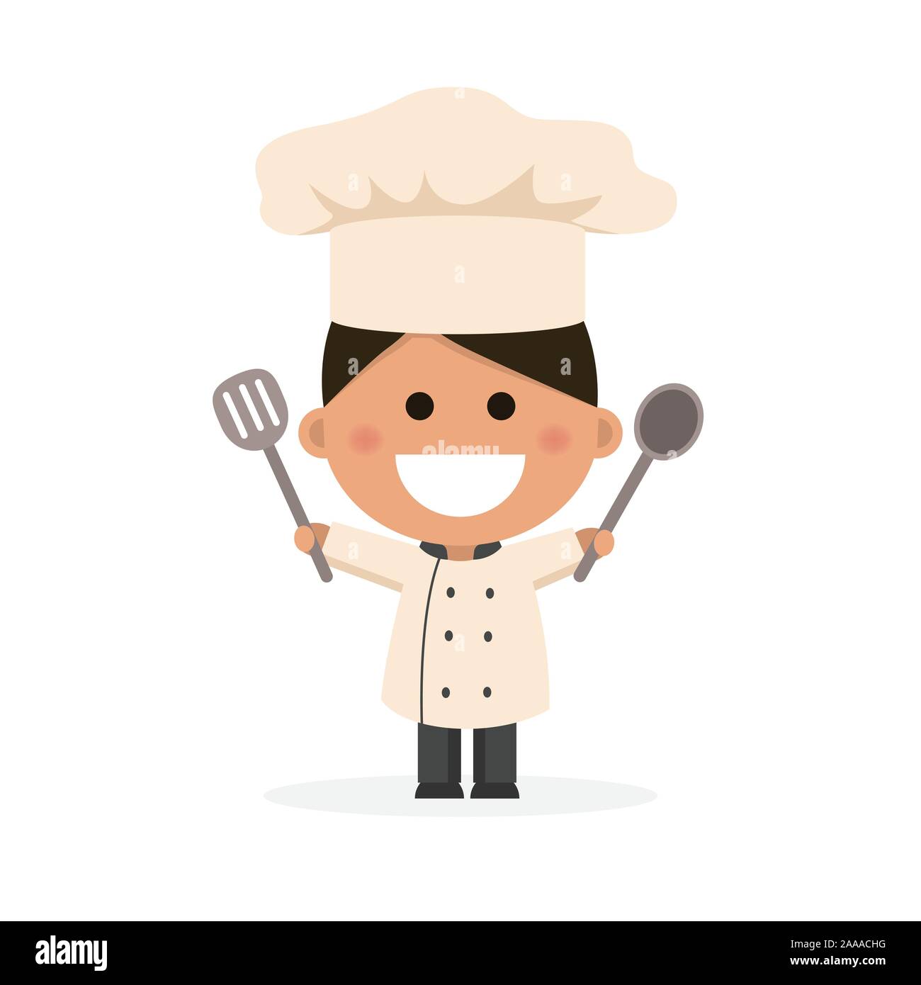 Isolierte junge gekleidet wie ein Chef. Flache Vector Illustration Stock Vektor