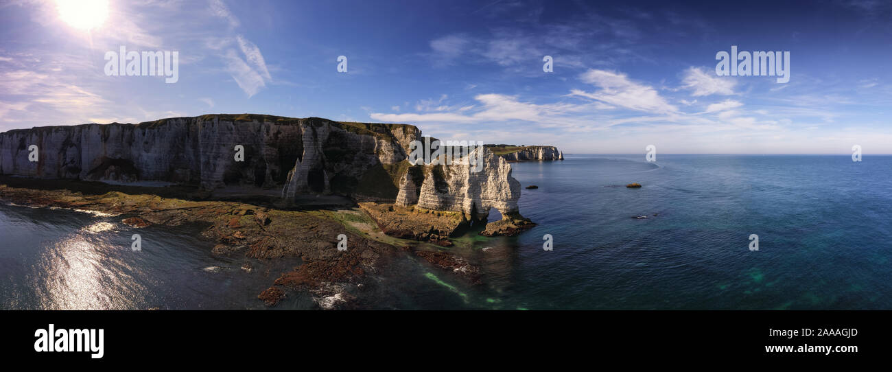 Atlantikküste, Etretat, Frankreich, Stockfoto