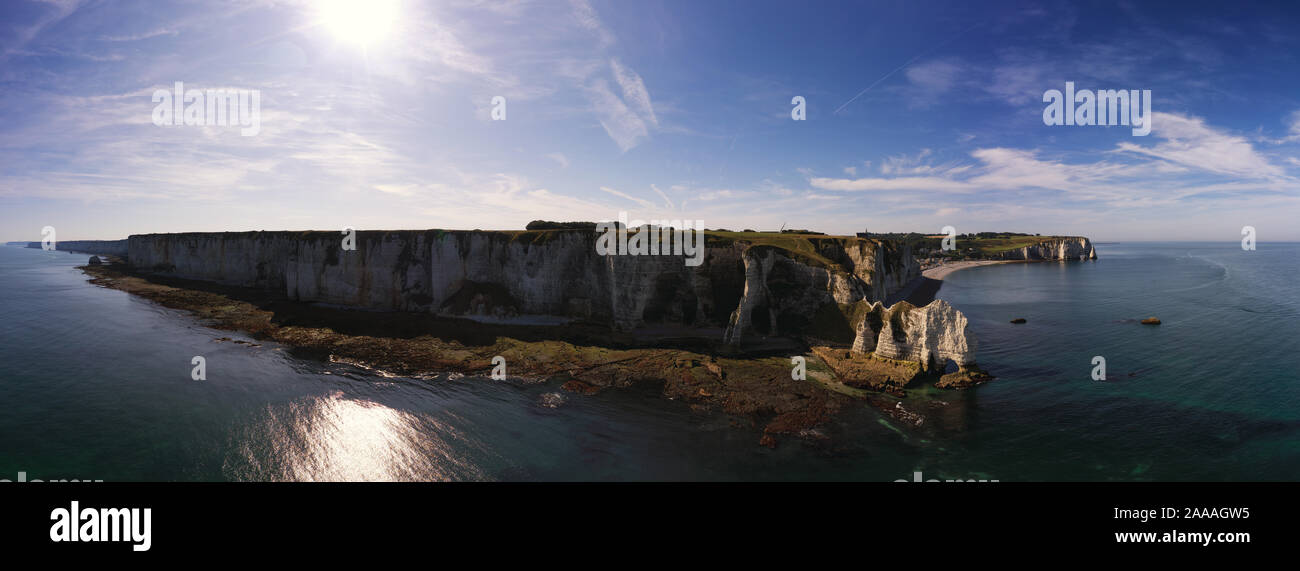 Atlantikküste, Etretat, Frankreich, Stockfoto