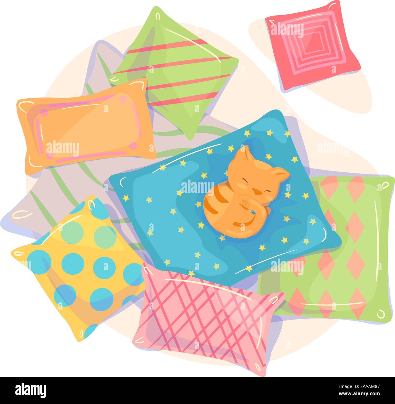 Cartoon Pillow Stockfotos & Cartoon Pillow Bilder - Alamy