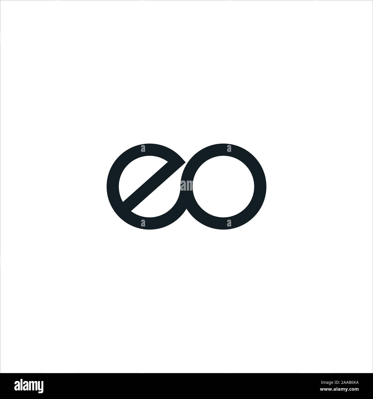 Initial eo oder oe Logo vektor design Vorlage Stock Vektor