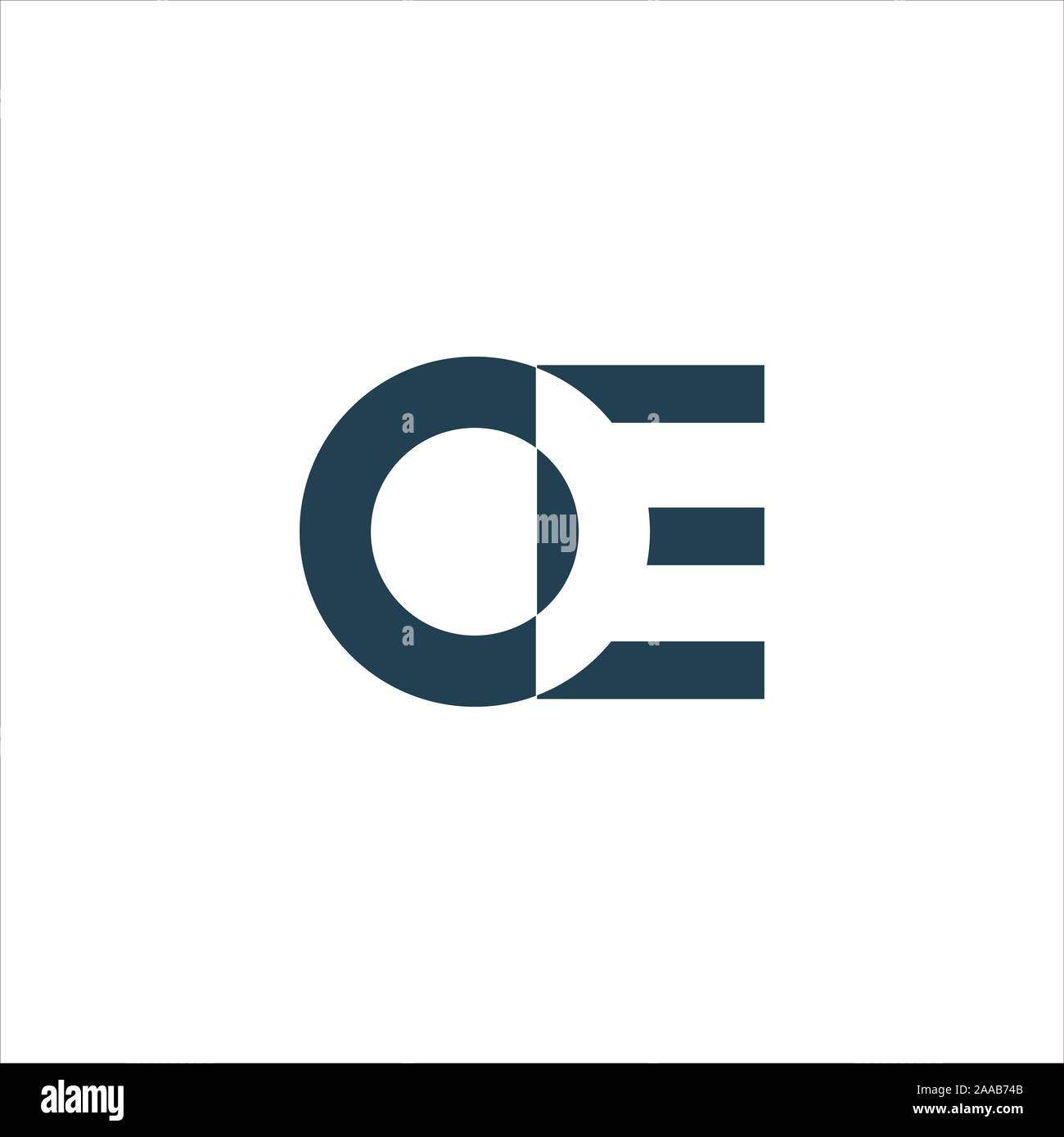 Initial eo oder oe Logo vektor design Vorlage Stock Vektor
