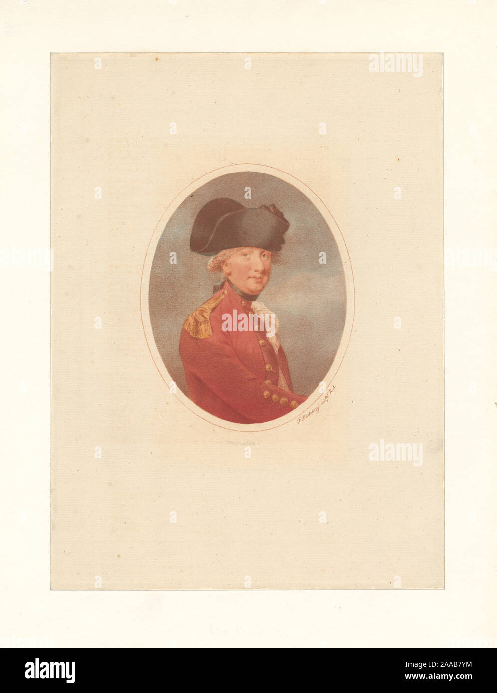 Druckgrafiker gehören Francesco Bartolozzi Longacre, James Barton und Alexander Heu Ritchie. Titel aus dem Kalender der Emmet Sammlung. EM 8568 Verfasserangabe: F. Bartolozzi; Cornwallis Stockfoto