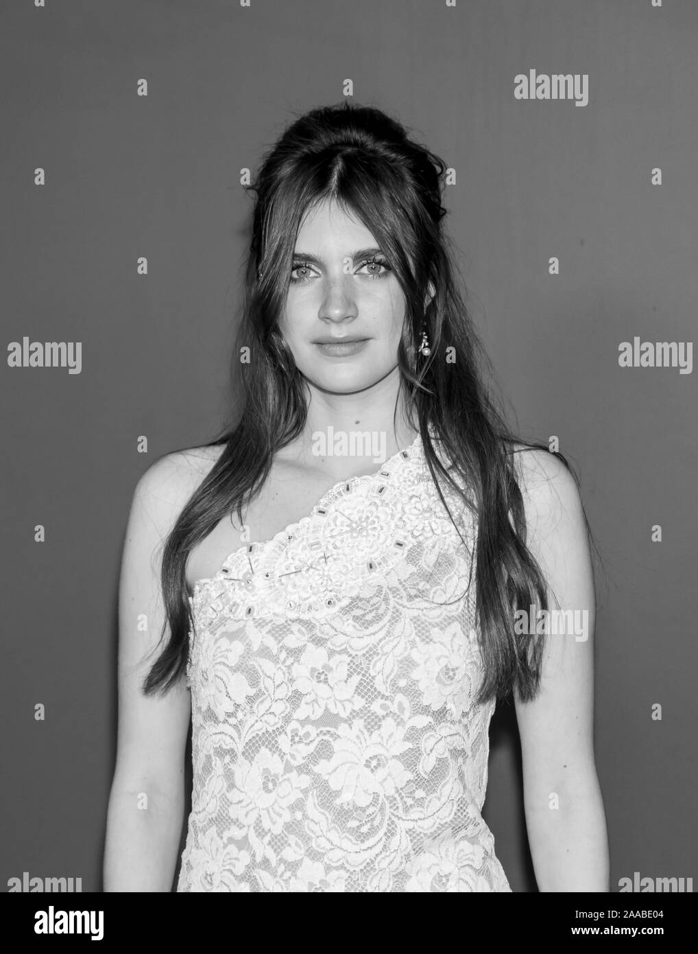 Brooklyn, Vereinigte Staaten. Nov, 2019 19. Nell Tiger frei nimmt Apple TV Premiere von "der Diener" an der BAM Howard Gilman Opera House, Brooklyn (Foto durch Sam Aronov/Pacific Press) Quelle: Pacific Press Agency/Alamy leben Nachrichten Stockfoto