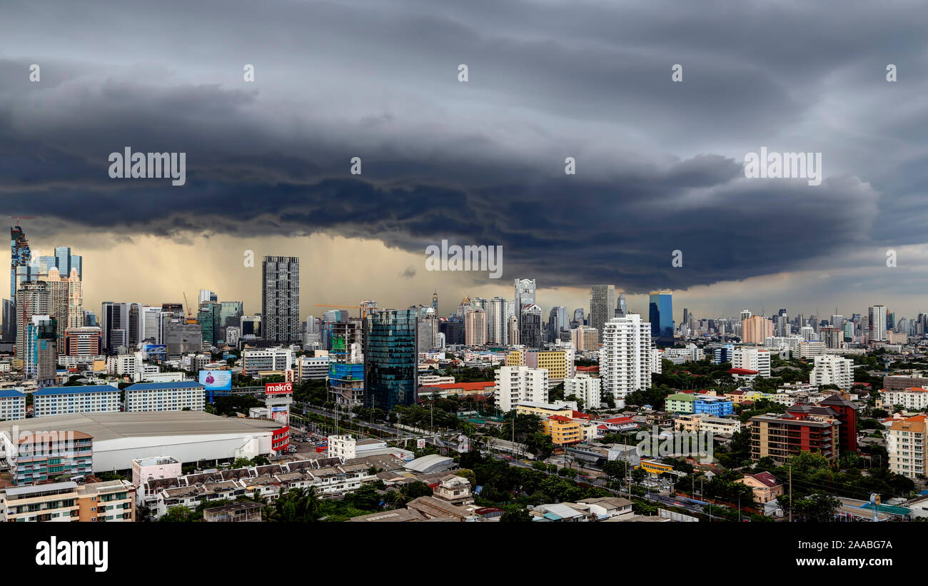 Bangkok Monsoon Season Storm Stockfoto