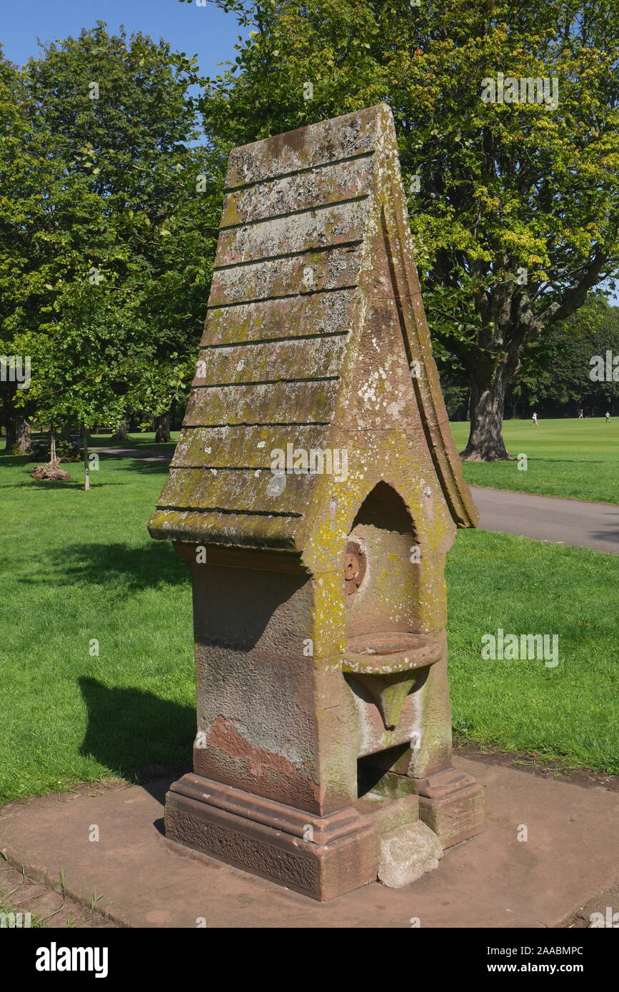 Viktorianischen Ära Trinkbrunnen, Llandaff Felder, Llandaff, Cardiff, Wales, Vereinigtes Königreich Stockfoto