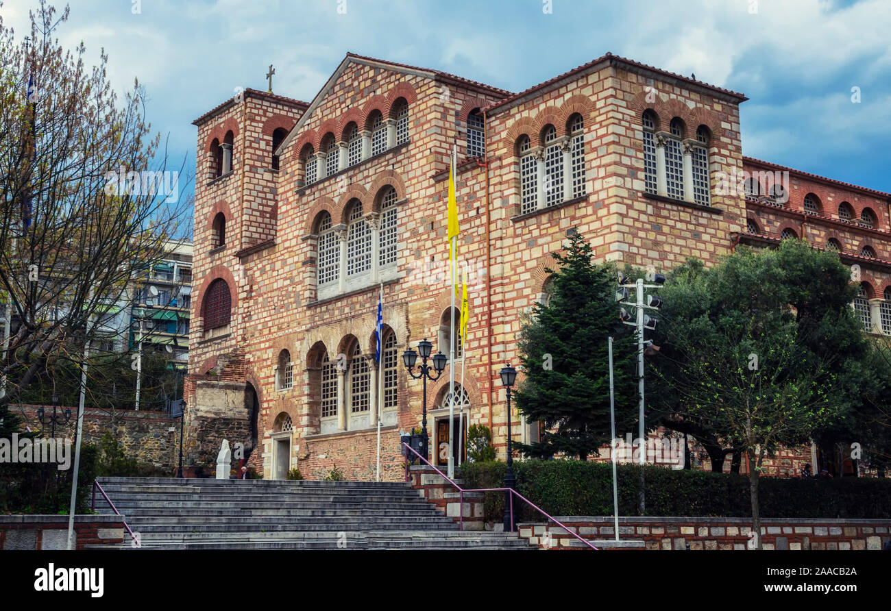 Die Kirche des Hl. Demetrius oder Hagios Demetrios ist das wichtigste Heiligtum des Hl. Demetrius, der Schutzpatronin von Thessaloniki im Zentralen Mace gewidmet Stockfoto