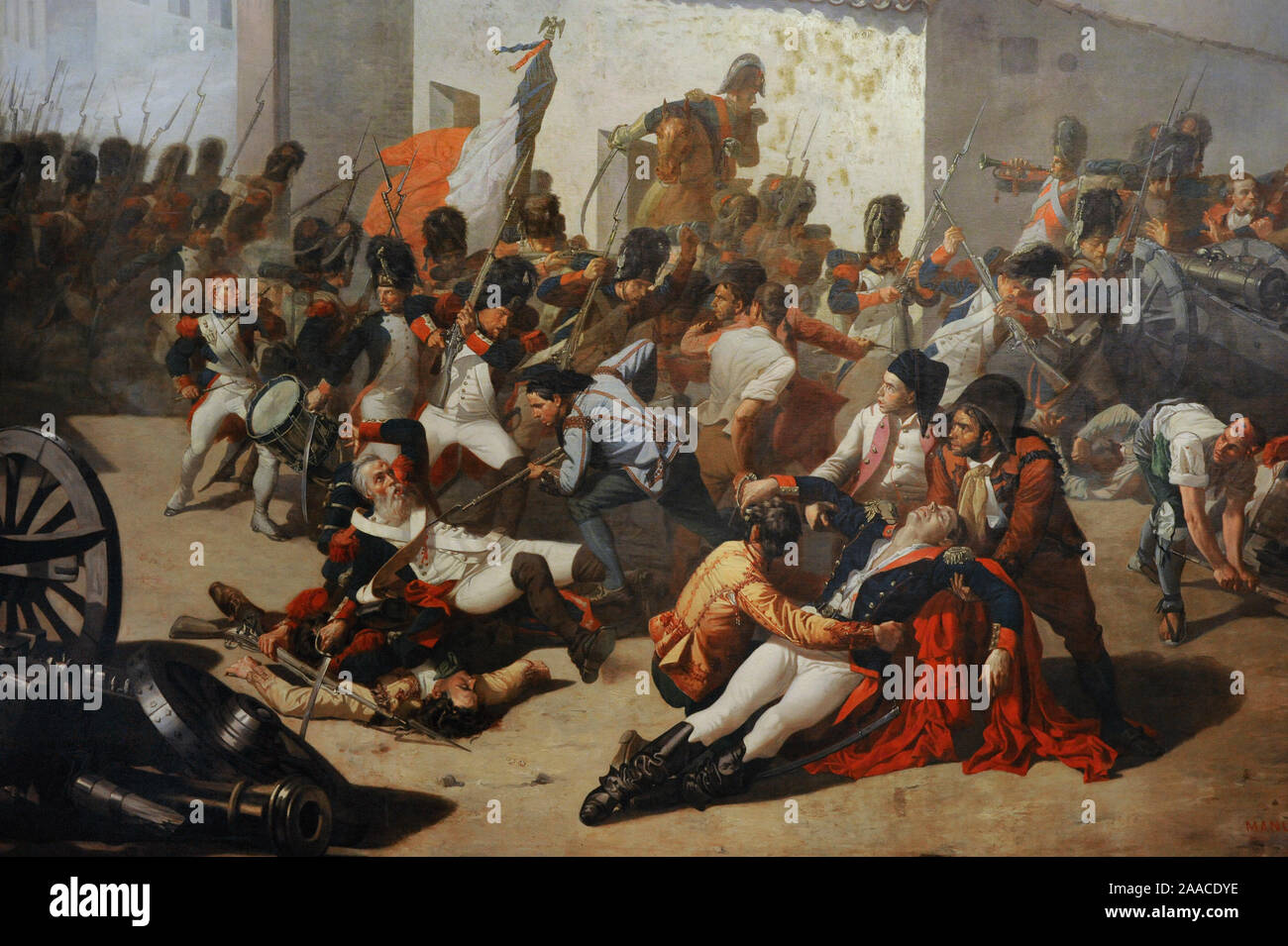 Pedro Velarde (1779-1808). Spanischen Militär. Tod von velarde am zweiten Mai 1808, 1864. Malerei von Manuel Castellano (1826-1880). Detail. History Museum. Madrid. Spanien. Stockfoto