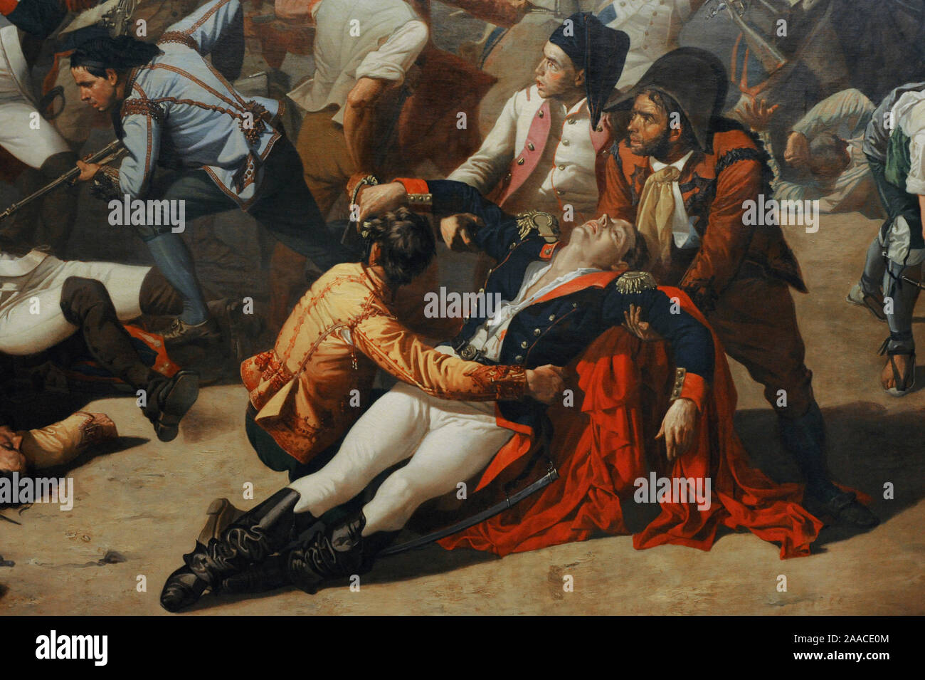 Pedro Velarde (1779-1808). Spanischen Militär. Tod von velarde am zweiten Mai 1808, 1864. Malerei von Manuel Castellano (1826-1880). Detail. History Museum. Madrid. Spanien. Stockfoto