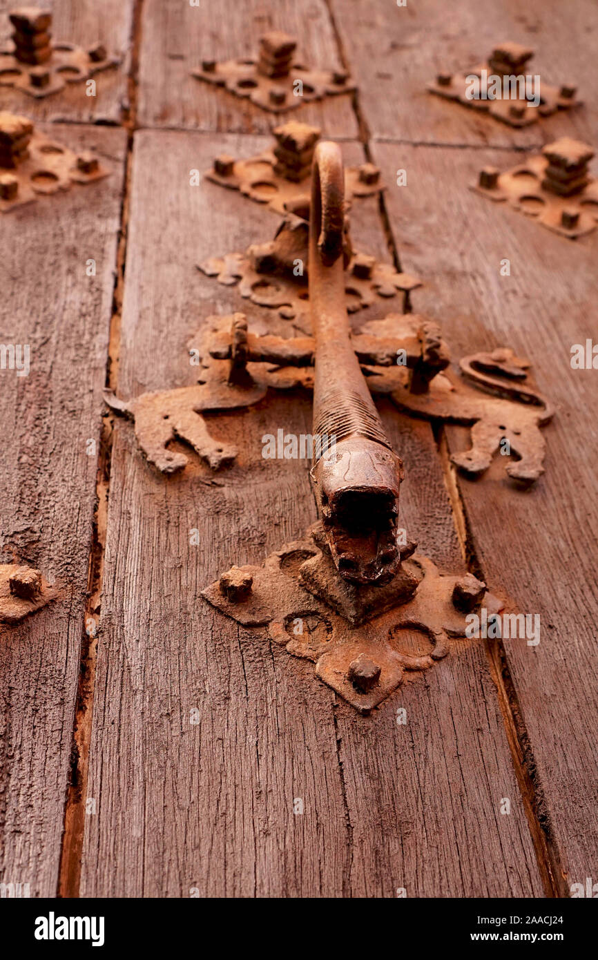 Halloween Kürbisse in einer alten Spanischen Dorf am Oktober 31. Stockfoto