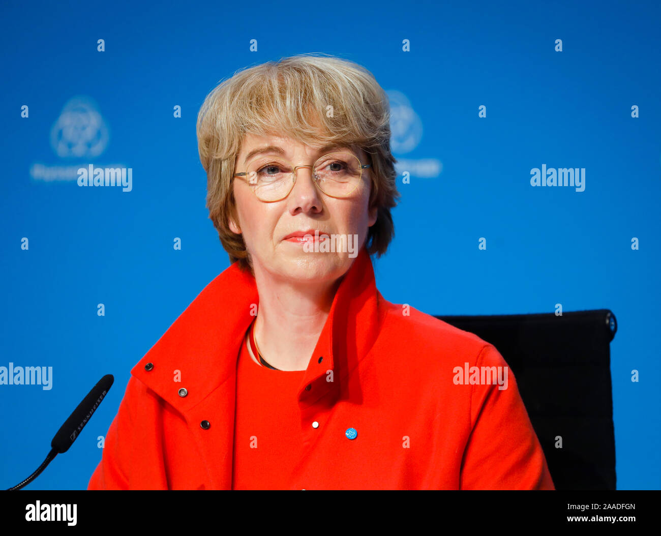 Essen, Nordrhein-Westfalen, Deutschland - Martina Merz, Vorsitzende des Vorstands der ThyssenKrupp AG Bilanzpressekonferenz bei Thyssenkrupp Q Stockfoto