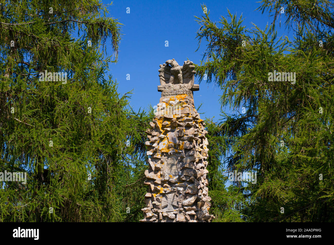 Bundesrepublik Deutschland, Rheinland-Pfalz, das Kriegerdenkmal in Siefersheim/Hiwweltour (keine Pr, nur redaktionell) Stockfoto