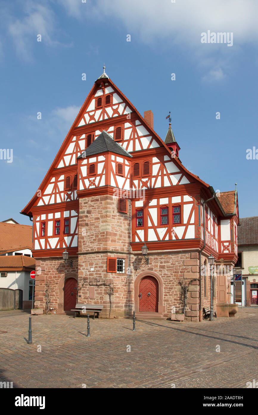 Deutschland, Bayern, Grossheubach, Historisches Rathaus Stockfoto