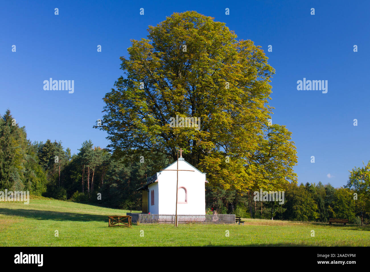 Deutschland, Bayern, Spessart, Heimbuchenthal, Kapelle "Herrin der Berge' Stockfoto