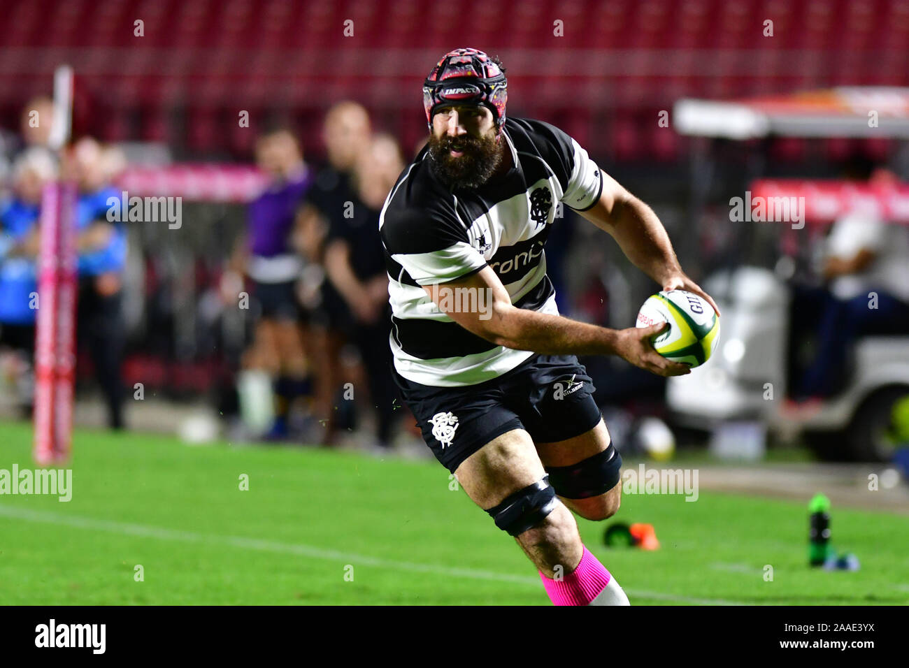 São Paulo, Brasilien, 20. November 2019 -- Freundschaftsspiel zwischen Brasilien Rugby und Barbaren, in Morumbi Stadion statt, in der Nacht von Mittwoch, 20. (Credit: Eduardo Carma/Alamy Live-Nachrichten) Stockfoto