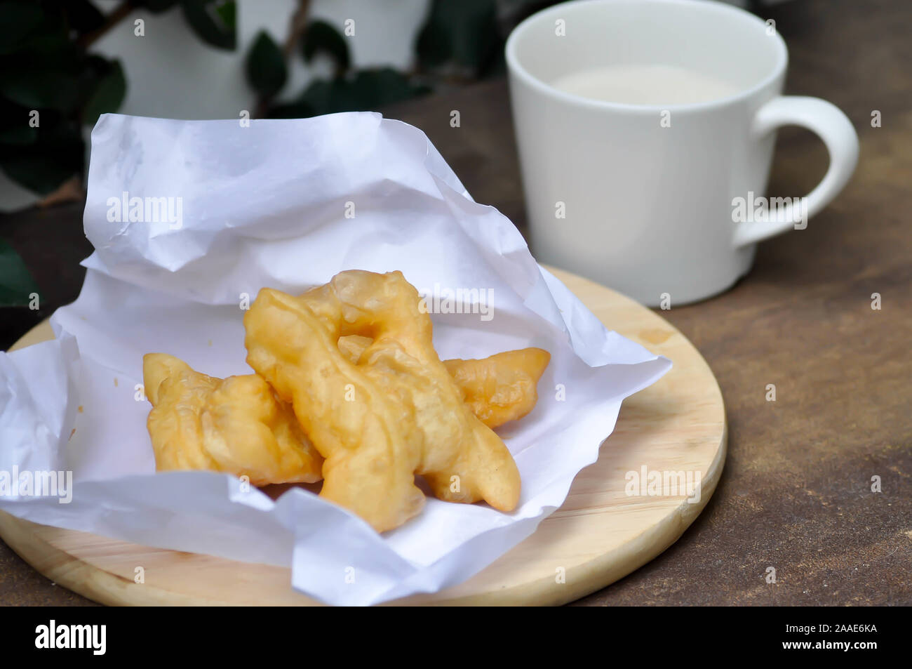Chinesisch gebratener Teig, frittierte Teig Stick oder Youtiao Stockfoto