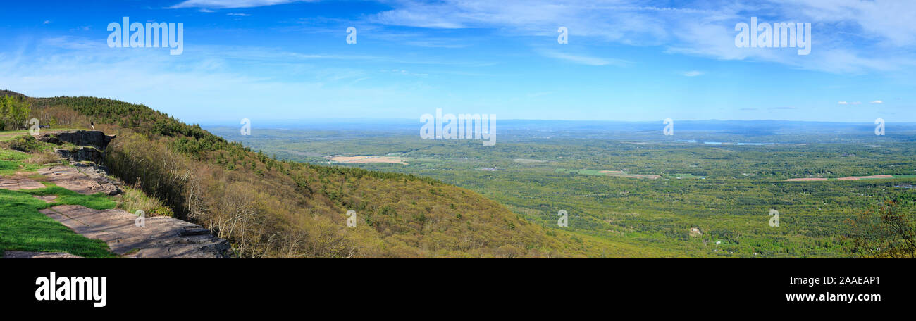 Website der Historischen Catskill Mountain House mit Blick über New York Landschaft, in der Nähe von Tannersville, New York, USA Stockfoto