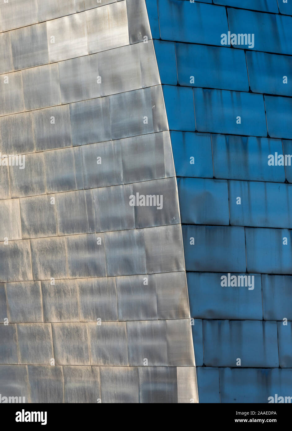 Architektonisches detail, Guggenheim Museum Bilbao, Spanien Stockfoto