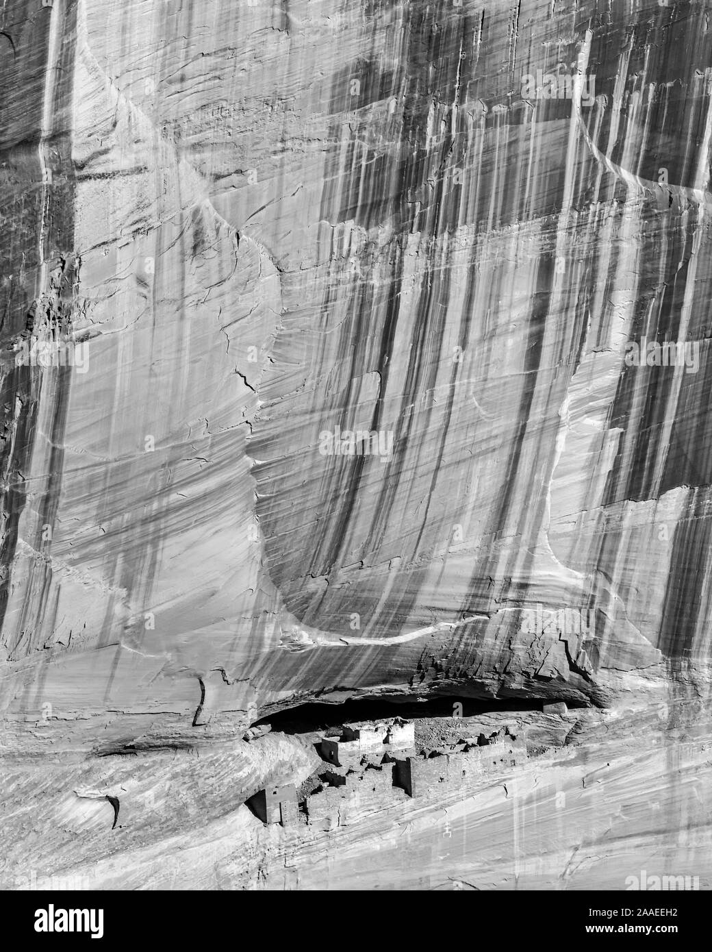 Native American Cliff dwellings im Canyon de Chelly in Arizona, USA Stockfoto