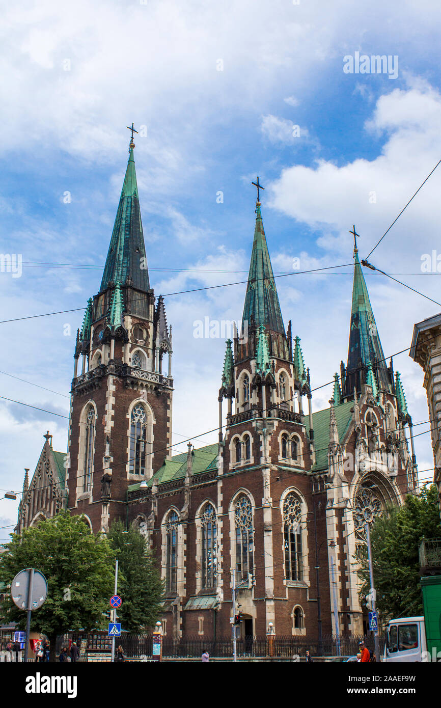 Kirche St. Elisabeth in Lemberg. Die neugotische Kirche Stockfoto
