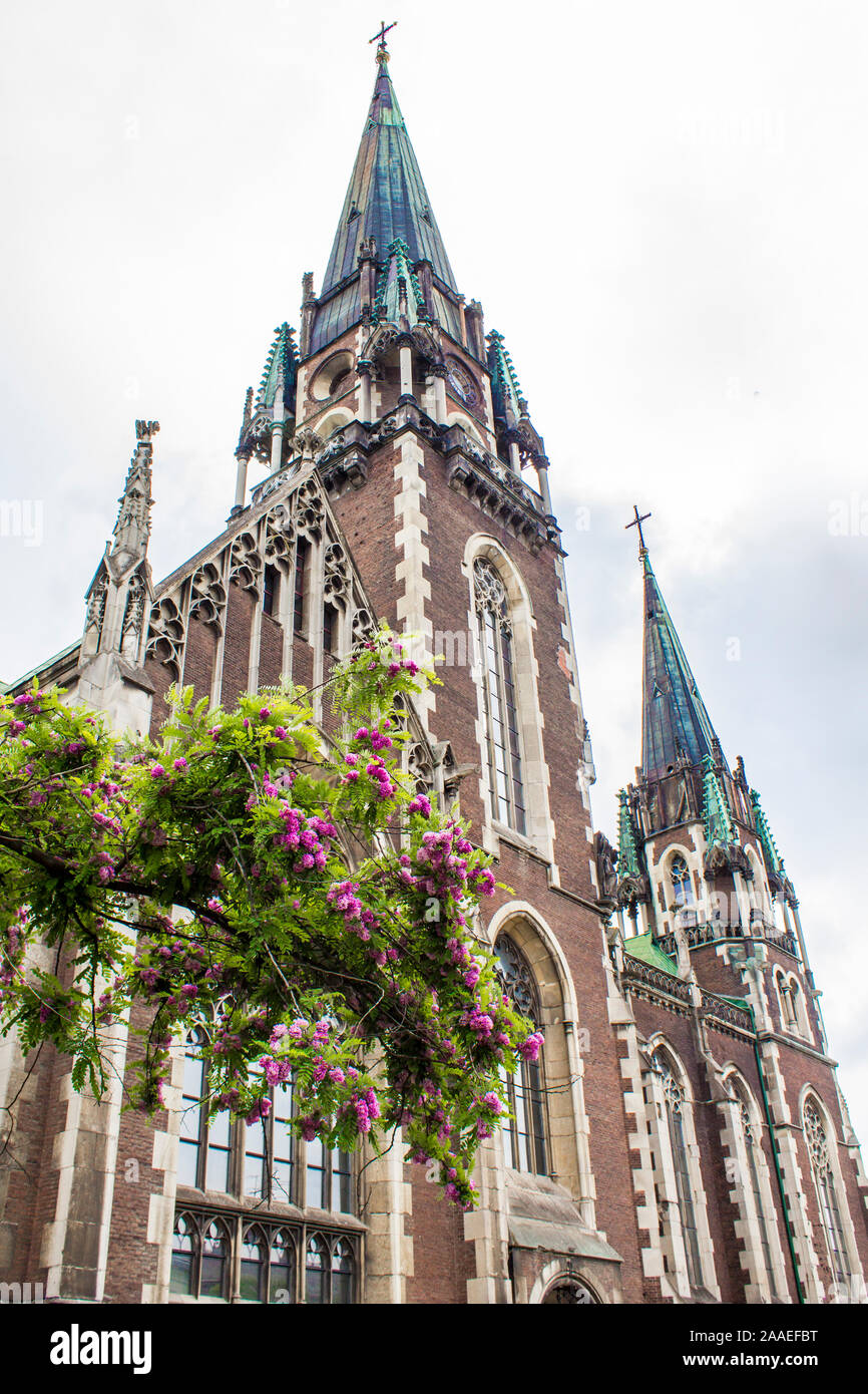 Kirche St. Elisabeth in Lemberg. Die neugotische Kirche Stockfoto