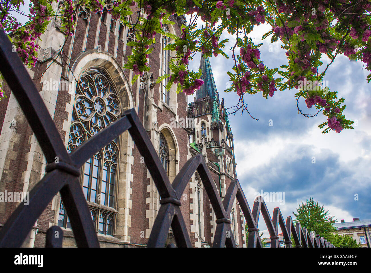 Kirche St. Elisabeth in Lemberg. Die neugotische Kirche Stockfoto